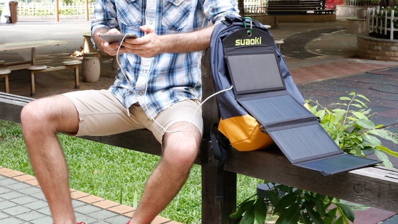 Suaoki Dual 25W Solar Charger, $35 with code AXXFI2ZA